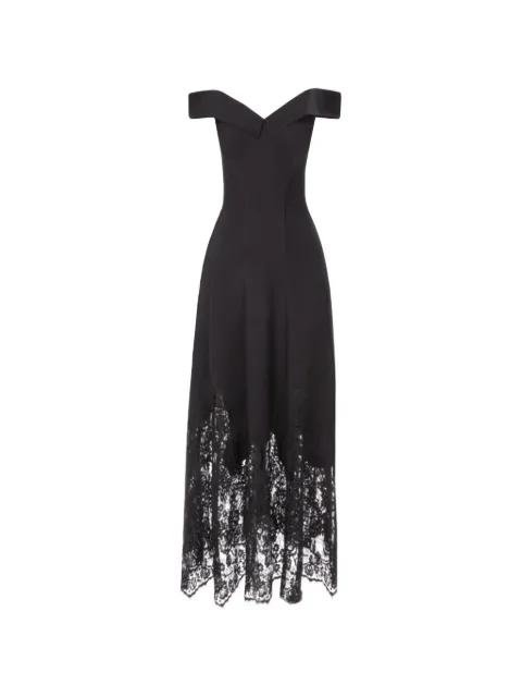 folded off-shoulder midi dress by GEMY MAALOUF