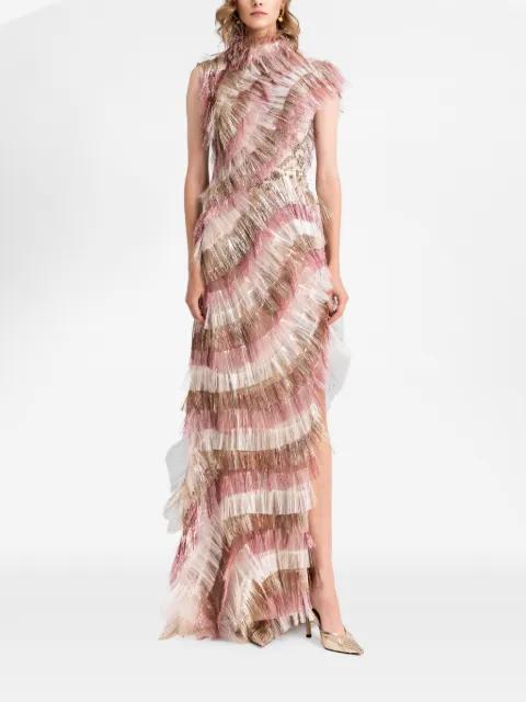 fringes-detail maxi dress by GEMY MAALOUF