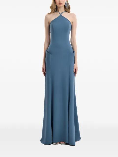 halter-neck maxi dress by GEMY MAALOUF