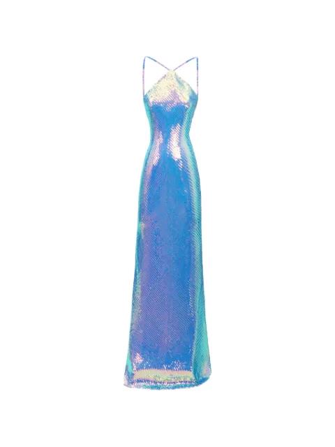 halter-neck maxi dress by GEMY MAALOUF