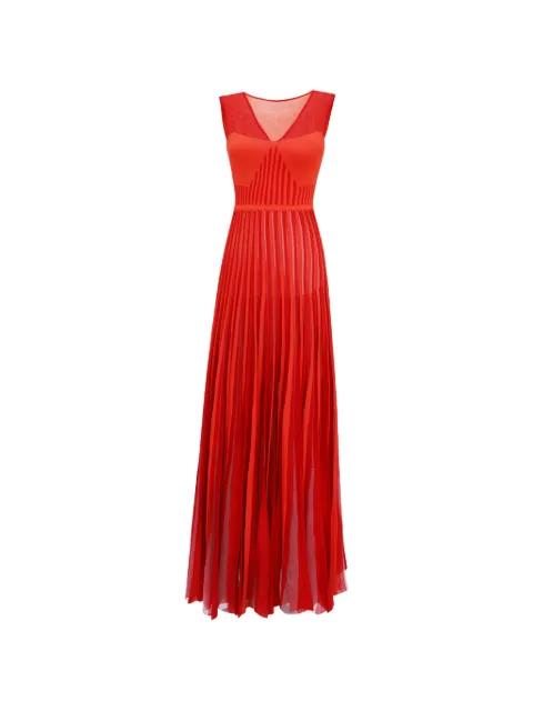 heart-shaped pleated midi dress by GEMY MAALOUF