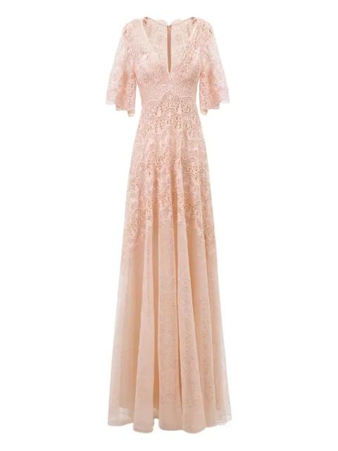 lace V-neck maxi dress by GEMY MAALOUF