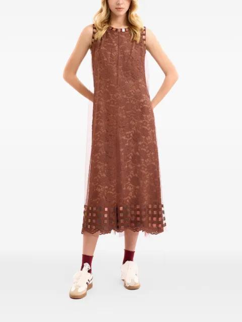 lace tulle midi dress by GEMY MAALOUF