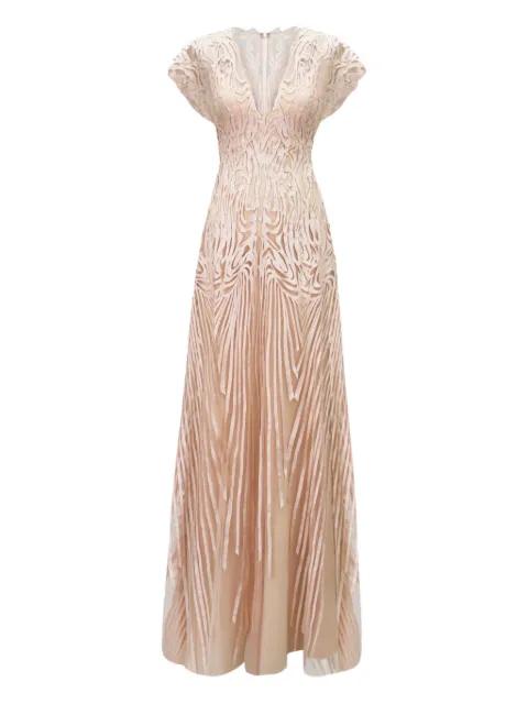 laser-cut embroidered dress by GEMY MAALOUF