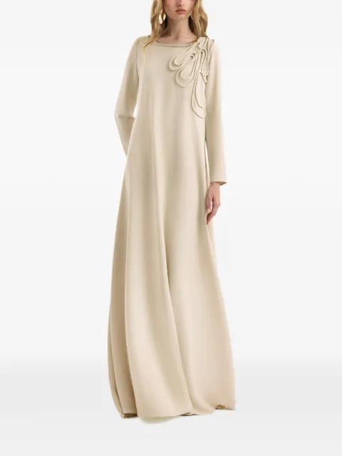 long-sleeve A-line maxi dress by GEMY MAALOUF