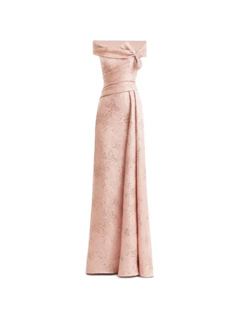 off-shoulder bow-detail gown by GEMY MAALOUF