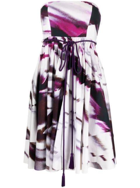 off-shoulder flared midi dress by GEMY MAALOUF