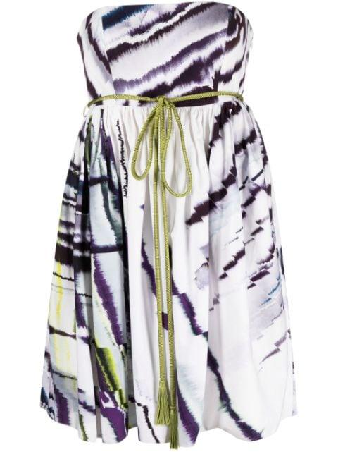 off-shoulder flared mini dress by GEMY MAALOUF
