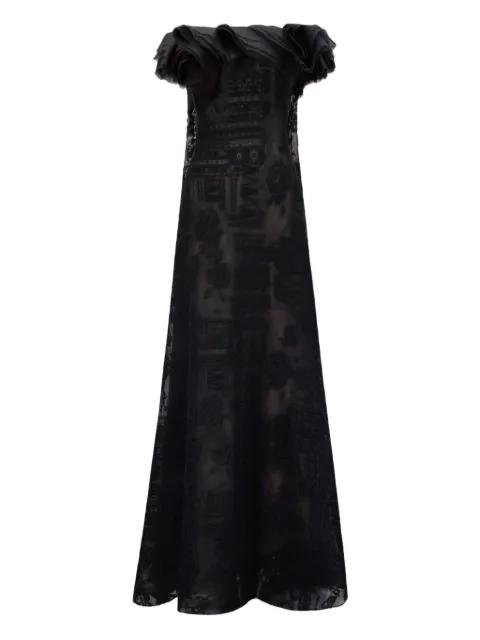 off-shoulder loose-cut dress by GEMY MAALOUF