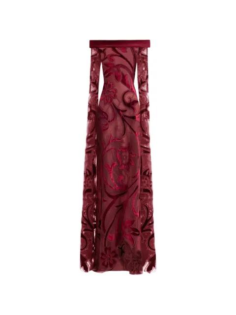 off-shoulder maxi dress by GEMY MAALOUF