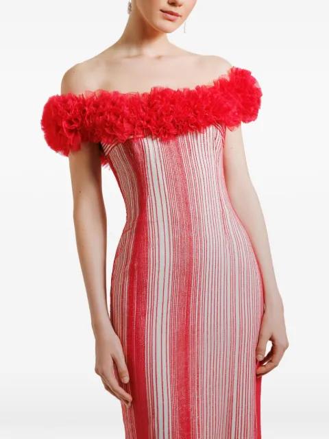 off-the-shoulder maxi dress by GEMY MAALOUF