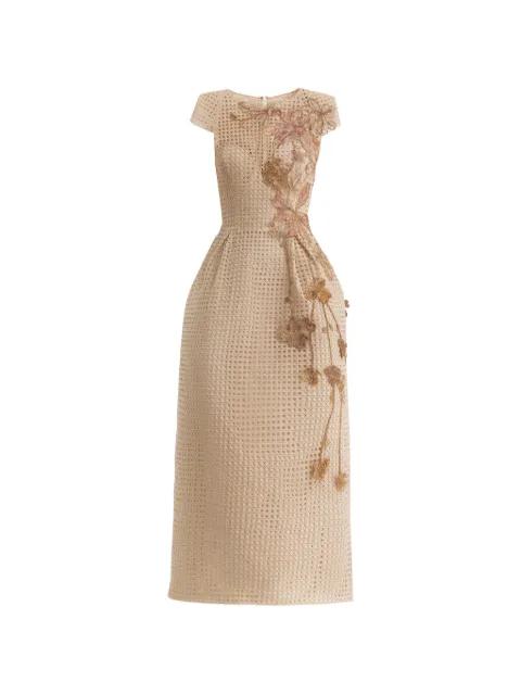 openwork midi dress by GEMY MAALOUF