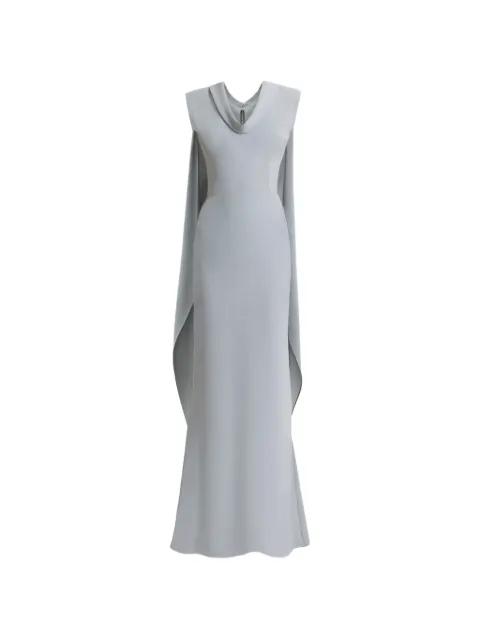padded-shoulders maxi dress by GEMY MAALOUF