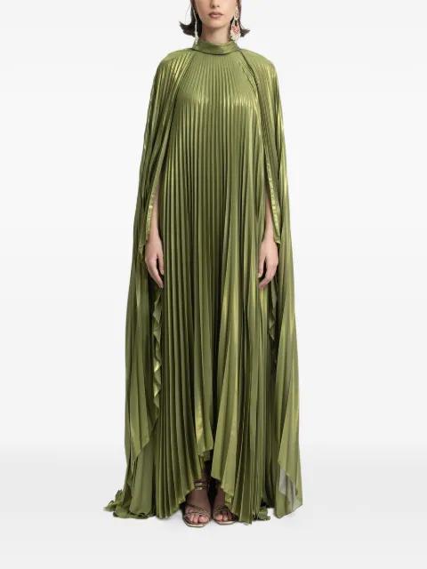 pleated cape gown by GEMY MAALOUF