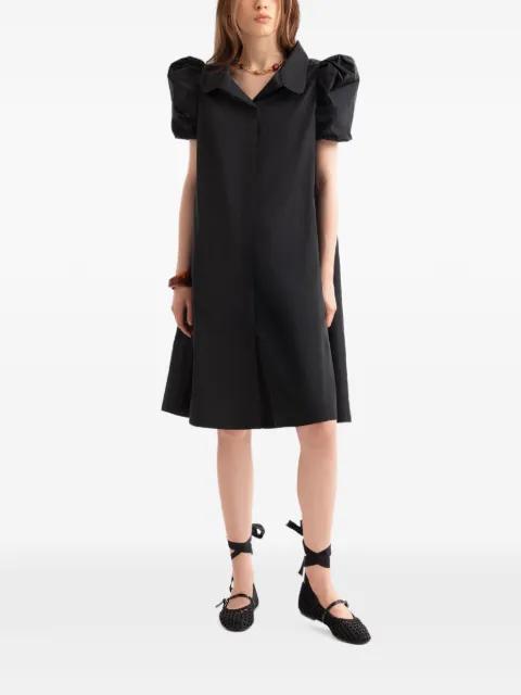 puff-sleeves midi shirt dress by GEMY MAALOUF