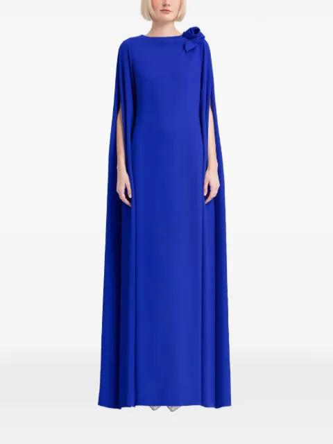rose-detail cape-sleeve gown by GEMY MAALOUF