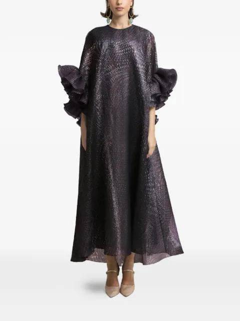 ruffled-sleeves maxi kaftan by GEMY MAALOUF