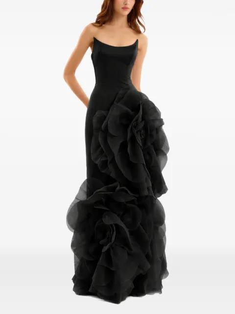 sculpted floral-appliqué dress by GEMY MAALOUF