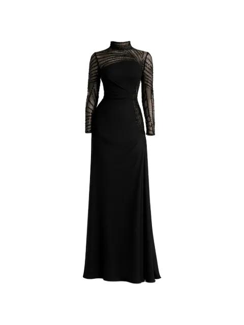 sequin-embellished mesh-panel dress by GEMY MAALOUF