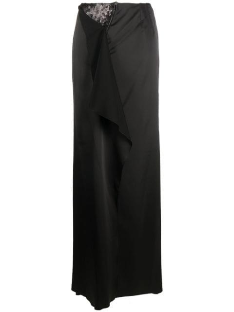 sequin-embellished satin maxi skirt by GEMY MAALOUF