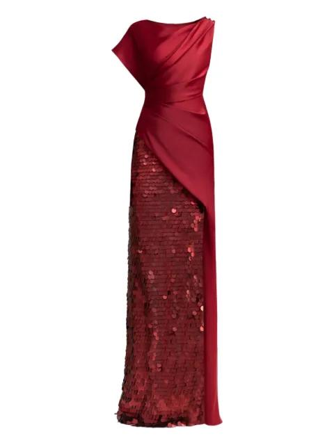 sequined draped gown by GEMY MAALOUF