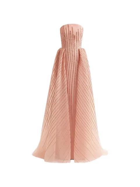 strapless embellished gown by GEMY MAALOUF