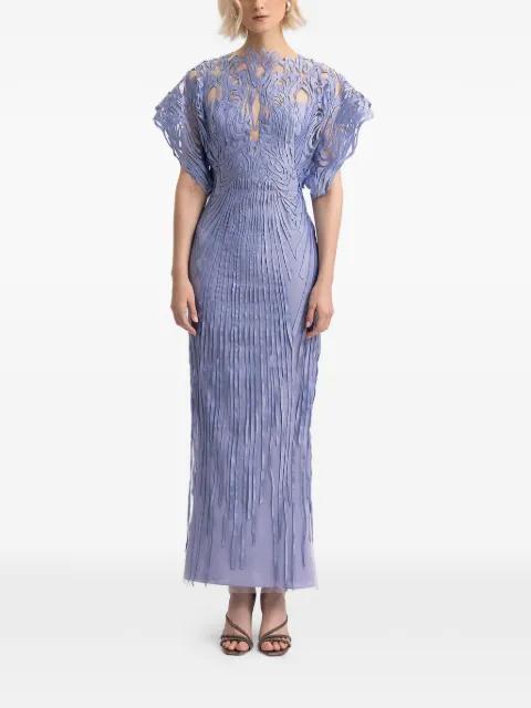 structured half-sleeves dress by GEMY MAALOUF