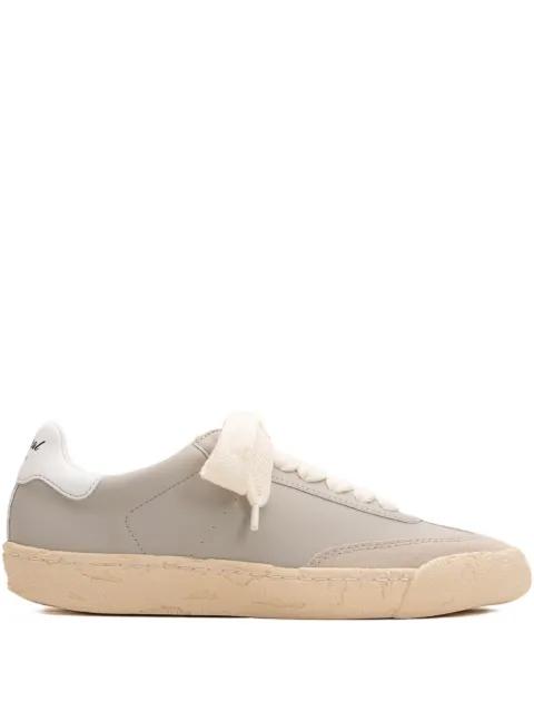 mixed-material low-top sneakers by GENERAL SCALE.