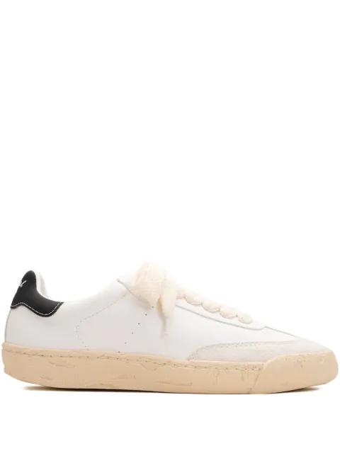mixed-material low-top sneakers by GENERAL SCALE.