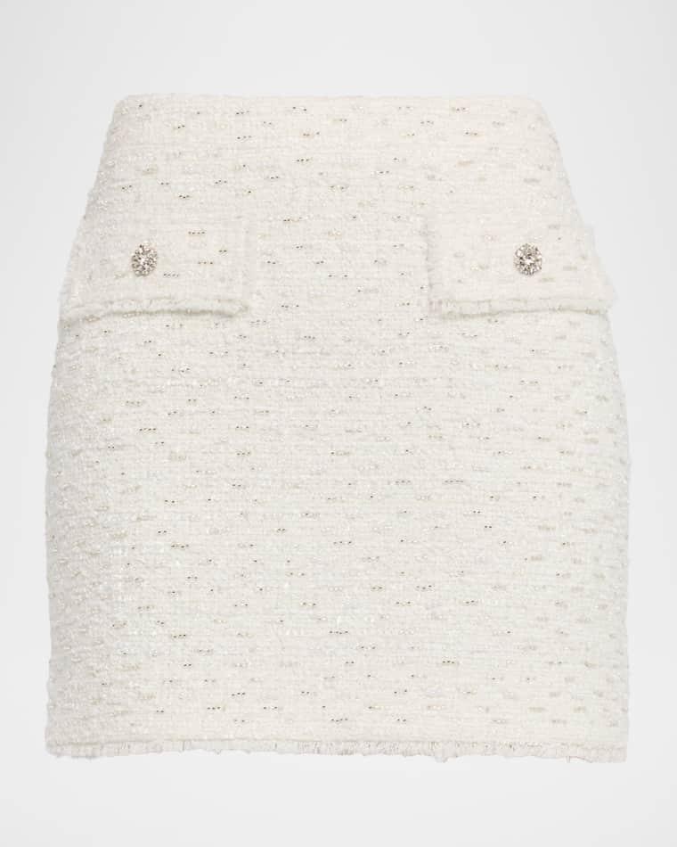 Ava Embellished Tweed Mini Skirt by GENERATION LOVE