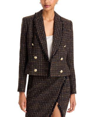 Aytul Tweed Double Breasted Blazer by GENERATION LOVE