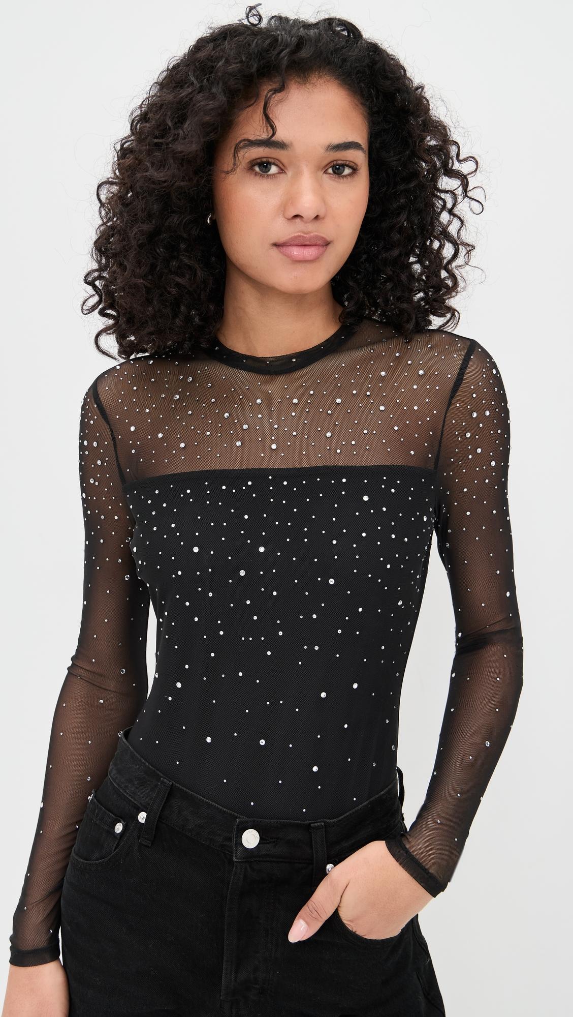 Brody Crystal Thong Bodysuit by GENERATION LOVE