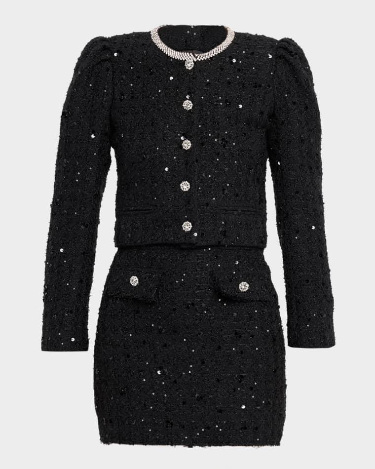 Chiara Embellished Tweed Jacket by GENERATION LOVE