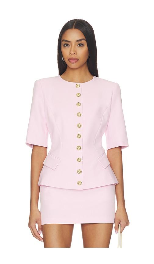 Generation Love Adriana Crepe Jacket in Rose by GENERATION LOVE