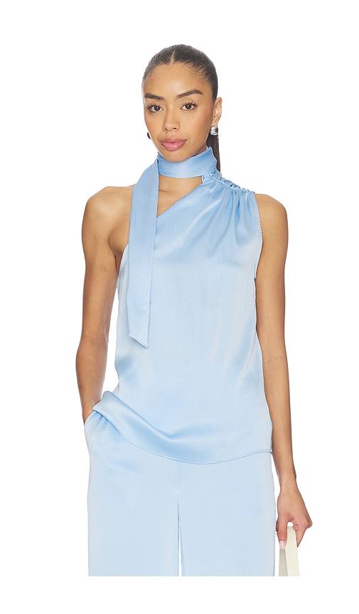 Generation Love Caliope Hammered Scarf Blouse in Blue by GENERATION LOVE