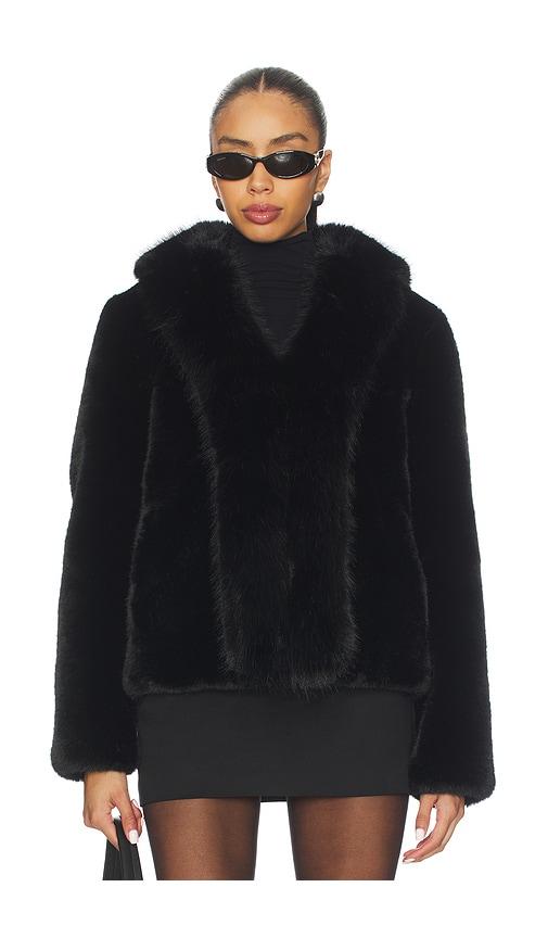 Generation Love Dasha Faux Fur Jacket in Black by GENERATION LOVE
