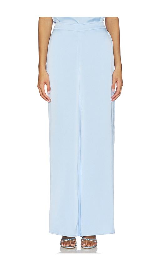 Generation Love Kelela Hammered Satin Pants in Blue by GENERATION LOVE