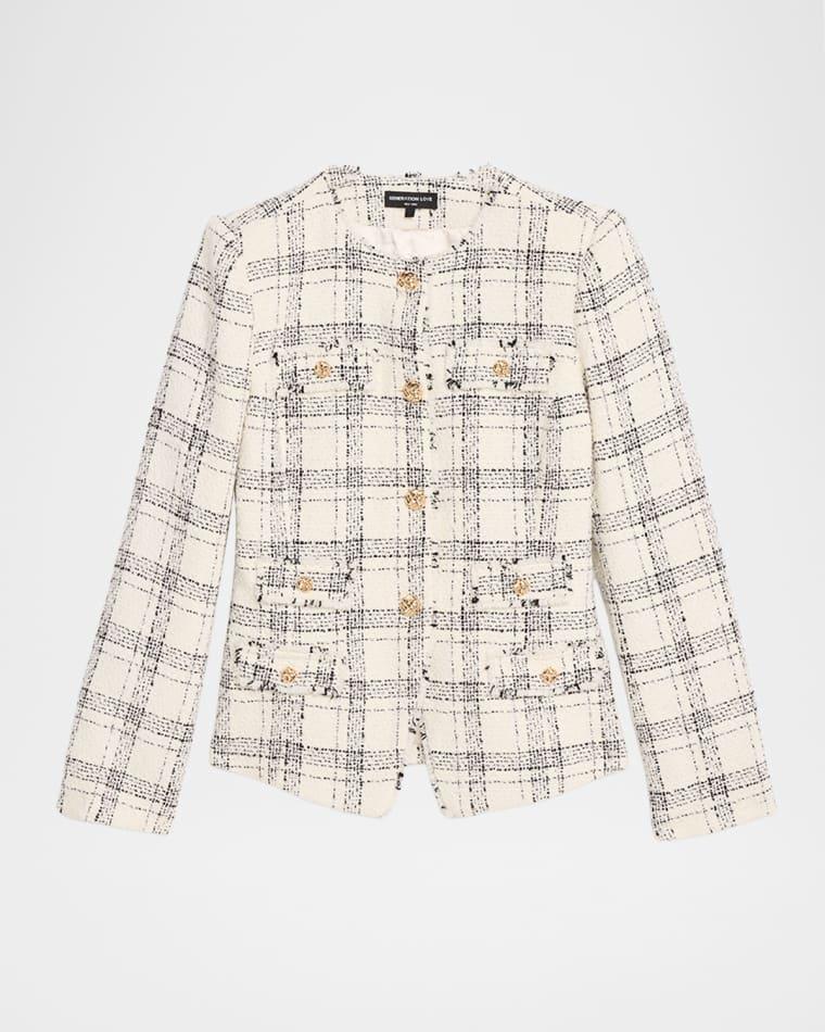 Havana Windowpane Tweed Jacket by GENERATION LOVE