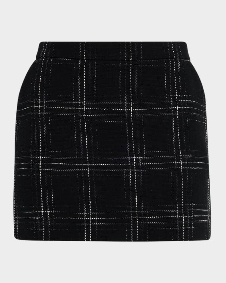 Kendra Tweed Windowpane Mini Skirt by GENERATION LOVE