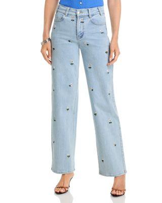 Staria Daisy High Rise Wide Leg Jeans in Daisy Light Blue by GENERATION LOVE