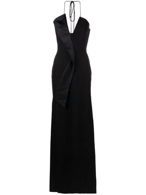 V-neck sleeveless long dress by GENNY