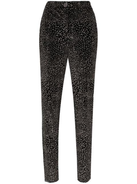 animalier velvet trousers by GENNY