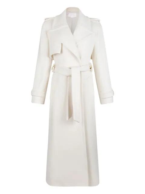 belted lapels coat by GENNY