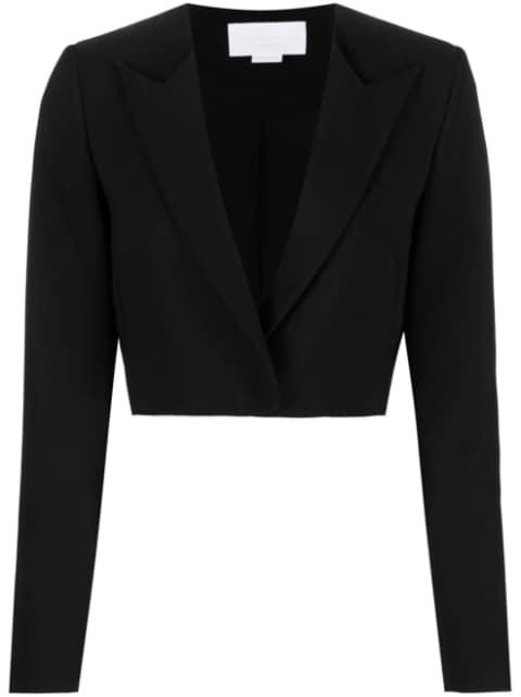 cropped peak-lapel blazer by GENNY