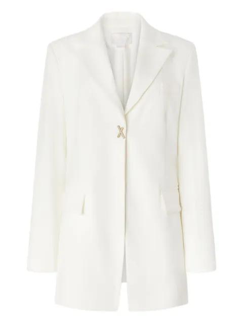 crystal-embellished single-breasted blazer by GENNY