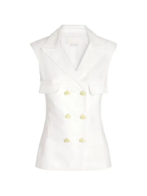 double-breasted pocket vest by GENNY