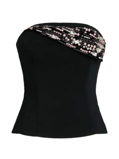 embellished strapless top by GENNY