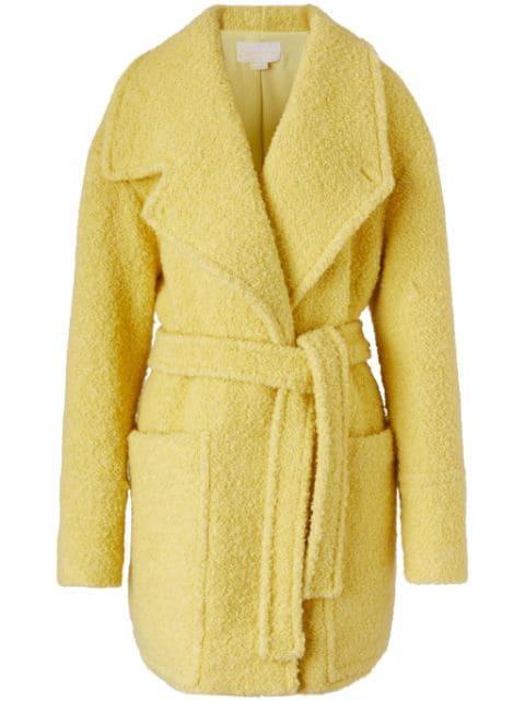 faux-shearling peacoat by GENNY