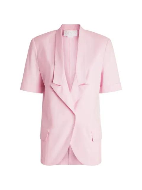 flap-pockets short-sleeves blazer by GENNY