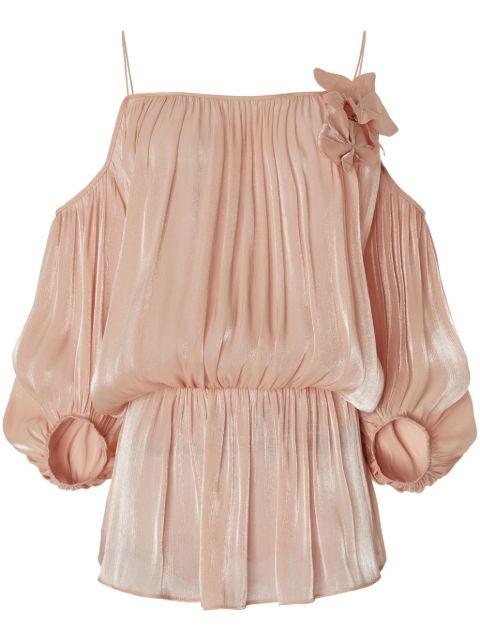 floral-appliqué blouse by GENNY